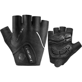 Велосипедні рукавички Inbike Habfinger з вентиляцією, антиковзаючі, амортизуючі, для гірського велосипеда, чоловічі/жіночі, літні, для велоспорту, MTB (Чорний, M)