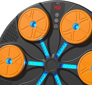 Музичний бокс-тренажер Baoblaze з Bluetooth, 8+ режимів тренування, динамічне підсвічування, для боксу, карате, тхеквондо, з рукавичками, помаранчевий