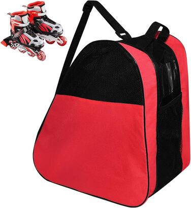 Сумка для роликових ковзанів, роликових ковзанів, ковзанів для льоду, сумка для ковзанів, червона, для жінок та чоловіків