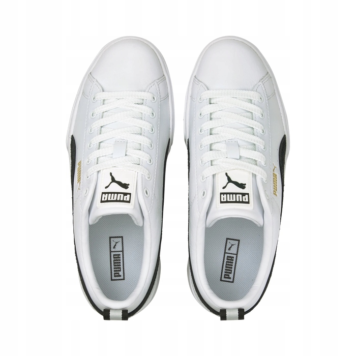 Жіночі білі кросівки на платформі Puma Mayze, шкіряні, р. 37