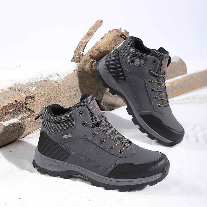 Чоловічі зимові черевики Arrigo Bello: теплий, зручний, водонепроникний трекінг для зими, розмір 41-46, колір зелений (сірий)