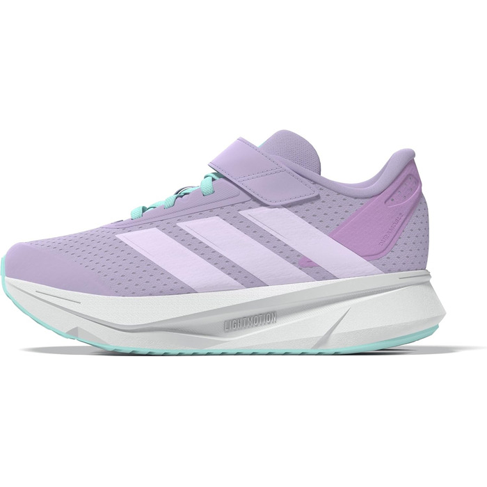 Дитячі кросівки Adidas Duramo SL2 Hook and Loop - унісекс, 34 EU, кольори: Powder Plum, Ice Lavender, Flash Aqua