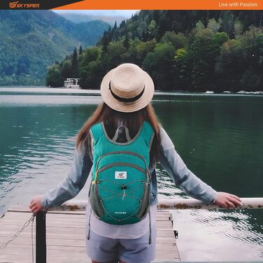 Рюкзак SKYSPER чоловічий 20 л, складаний, для походів, кемпінгу та подорожей, синій