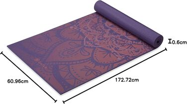 Йогамат Gaiam Premium 6 мм з антиковзаючим покриттям - для йоги, пілатесу та фітнесу (172x61x6 мм)