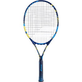 Дитяча тенісна ракетка Babolat Ballfighter 25, синьо-жовта, натягнута, 220 г