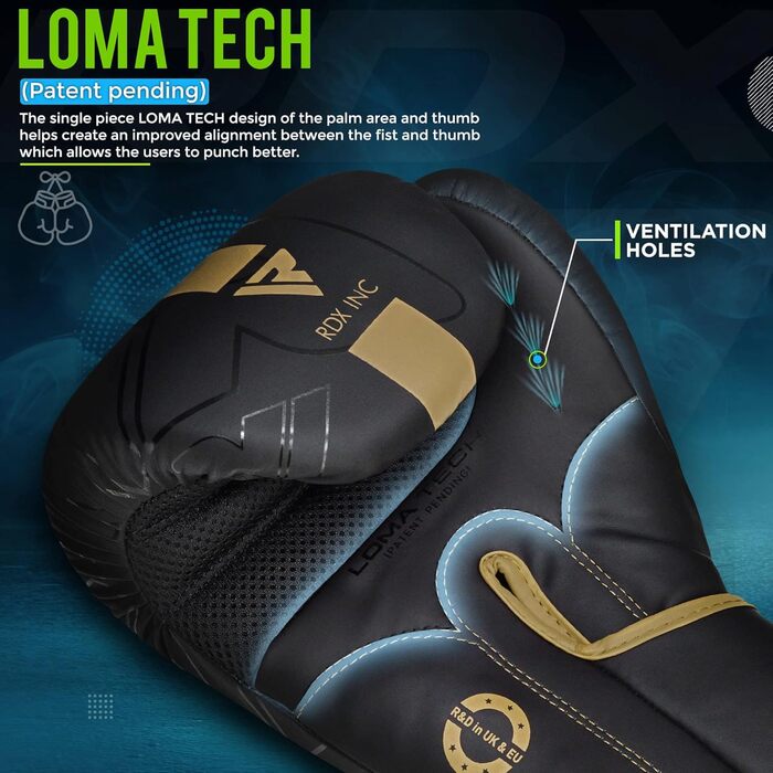 Боксерські рукавички для дітей RDX Maya Hide, 8oz (Золотий) - Муай Тай, Кікбоксинг, MMA, бокс