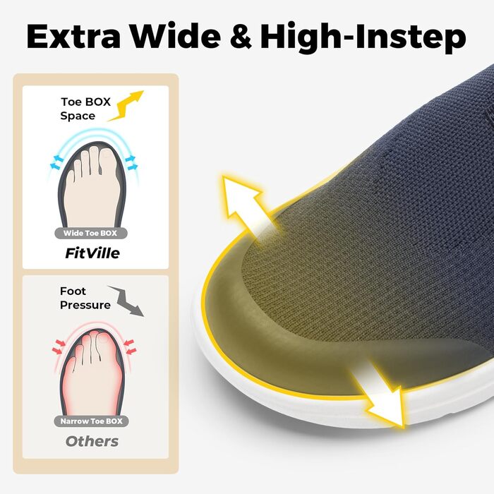 Жіночі кросівки FitVille V3 X-широкі для ходьби та занять спортом, блакитні