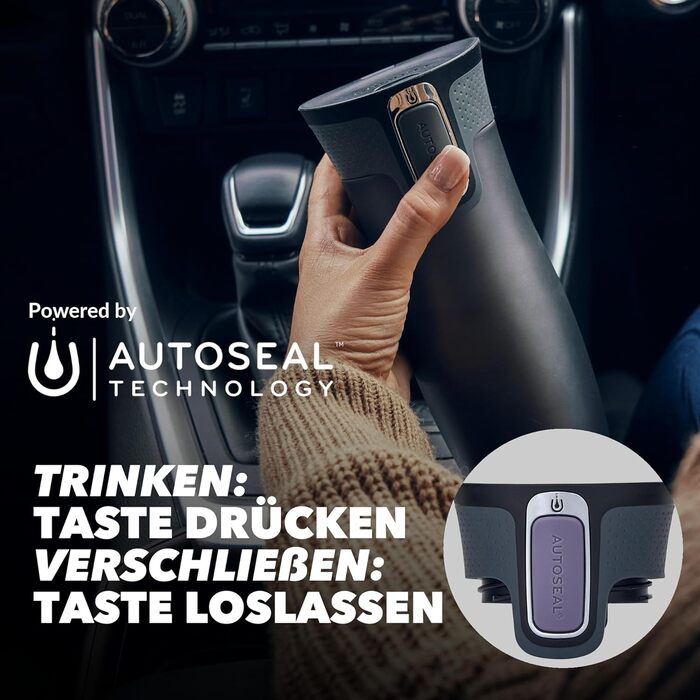 Термокружка Contigo West Loop Autoseal 470 мл, темно-сливового кольору. Ізолюючий сталевий термос для кави, чаю, напоїв з автозакриванням, герметична, для подорожей