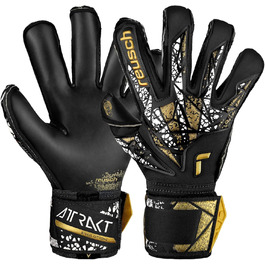 Воротарські рукавички Reusch Attrakt Gold X Evolution Cut з підтримкою пальців, унісекс, розмір 9.5, чорні-золоті-білі
