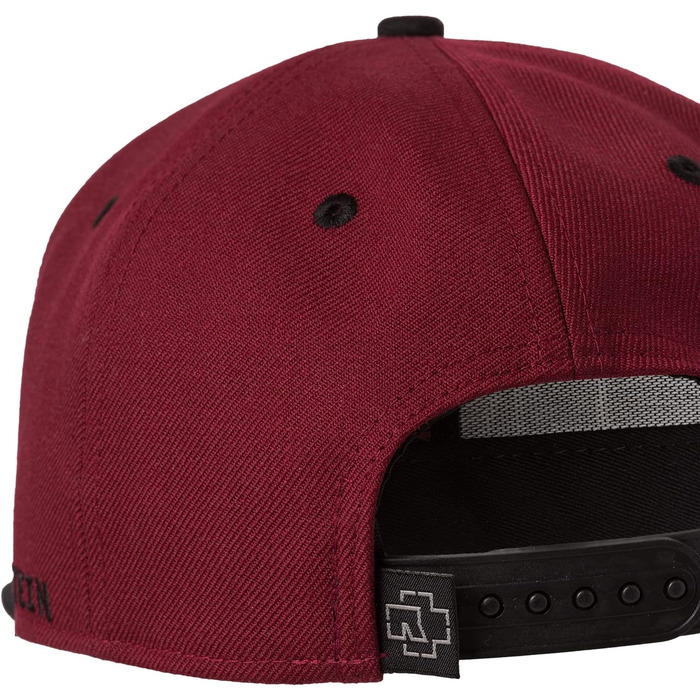 Кепка-снэпбек Rammstein бордового кольору, універсальний розмір