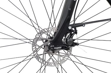 Електровелосипед Discovery Denver E8200 28'' для чоловіків, 7-ступенева Shimano, матовий чорний, амортизаційна вилка