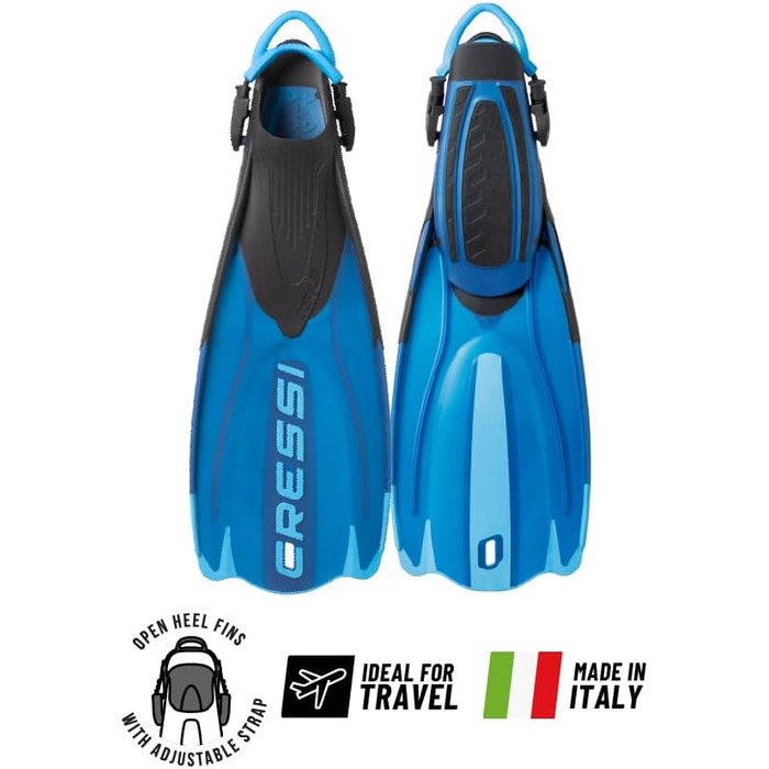 Ласти CRESSI Maui – унісекс, регульовані, з системою EBS для плавання та снорклінгу, чорно-червоні, M/L (41/44 EU)