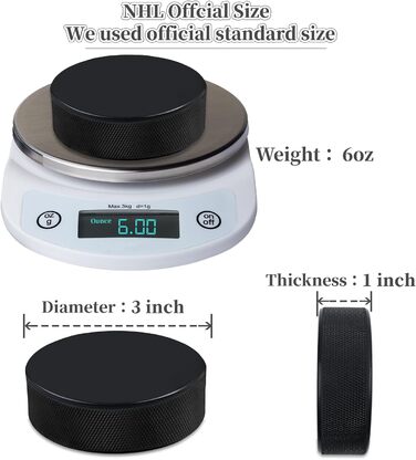 Набір шайб для хокею UNBEATABLE ENERGY (15 шт.) з тейпом, 7.6 см, 2.5 см, 170 г