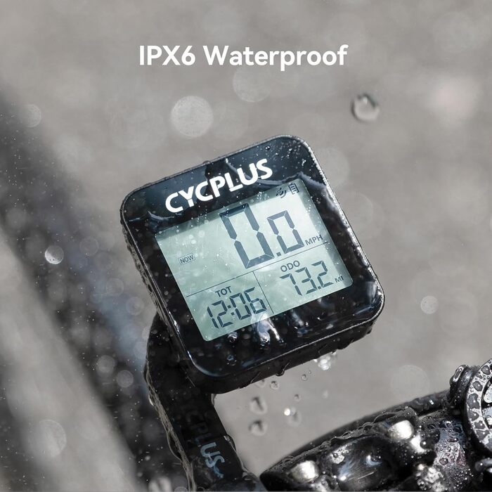 GPS велосипедний комп'ютер CYCPLUS G1, бездротовий велоспідометр, водонепроникний IPX6, лічильник кілометрів, чорний