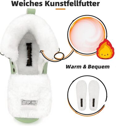 Дитячі зимові черевики Mishansha для хлопчиків та дівчаток, теплі, водонепроникні, снігоступи (32 EU, зелені)