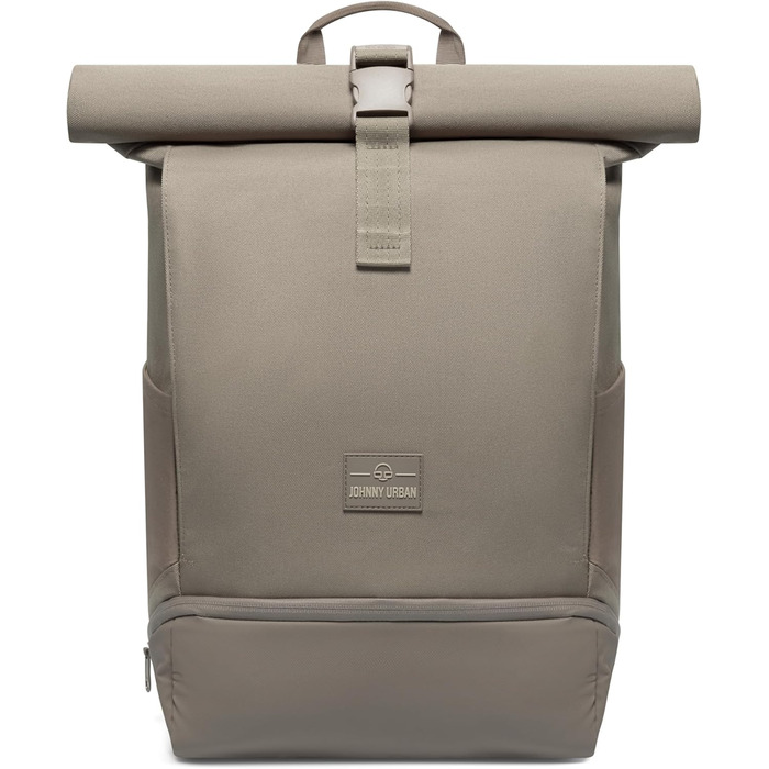 Рюкзак Johnny Urban Allen Medium сірий, ролтоп, 15 л, водостійкий, для ноутбука, універсальний для жінок і чоловіків, еко матеріали, для міста, бізнесу, університету, велосипеду