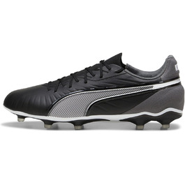 Кросівки футбольні PUMA King Match Fg/Ag, 40 EU, чорно-білі, сірі