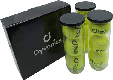Падельні м'ячі Dyvonics, жовті, 9 шт. (3 туби по 3 м'ячі)