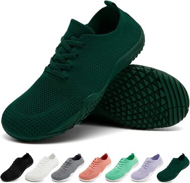 Жіночі кросівки Barfuss: легкі дихаючі сліпони для дому та занять спортом (42 EU, темно-зелені)