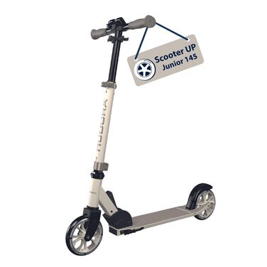 Дитячий самокат Hudora Scooter Up 145 Junior - безпечний та якісний самокат для дітей від 3 років, складна конструкція, регульована висота, 145 мм колеса (перламутровий)