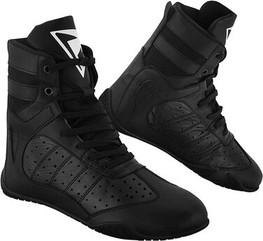 Боксерські черевики для чоловіків, Муай Тай, кікбоксинг, спаринги, підлітки, боксери, тренери, бойові мистецтва, дихаючі, бодібілдинг, чорний колір, розмір 38-47