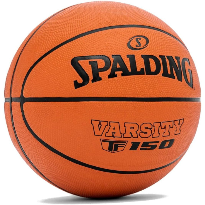 Баскетбольний м'яч Spalding TF-150 Varsity, гумовий, офіційний розмір 7, помаранчевий, для всіх типів покриття