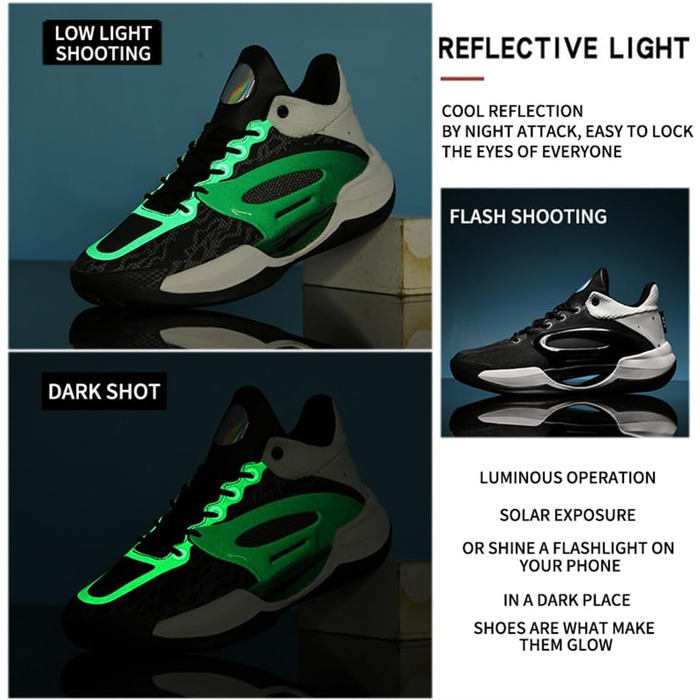 Чоловічі баскетбольні кросівки для хлопців, зручні для тенісу, бігу та тренувань, чорно-білі, 38 EU, 869