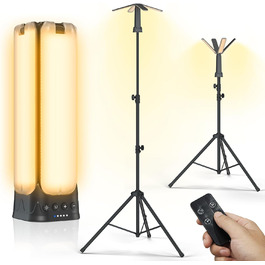 Налобний ліхтар-ліхтарик кемпінговий, 14000 mAh, LED, 6000LM, IPX5, вологостійкий, чорний