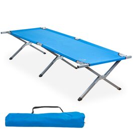 Ліжко похідне CampFeuer (до 180 кг) 190x74.5x45.5 см, блакитне - для кемпінгу, риболовлі, пляжу, саду