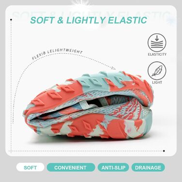 Водні черевики Mabove для чоловіків та жінок. Швидка сушка, серфінг, плавання, аквашузи, басейн, розмір 42 EU, колір: місячний зелений