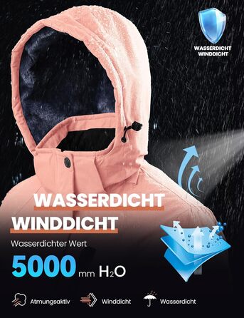 Жіноча зимова куртка Ysento: водонепроникна, тепла, на флісовій підкладці, для сноуборду та активного відпочинку, рожевого кольору, розмір L