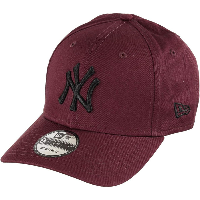 Кепка New Era MLB 9Forty з регульованим розміром, бейсболка з логотипом NY/LA, колір: бордовий/чорний