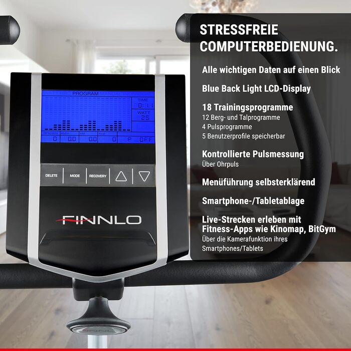 Велотренажер HAMMER Finnlo Ergometer Exum, антрацит/срібло, 3157