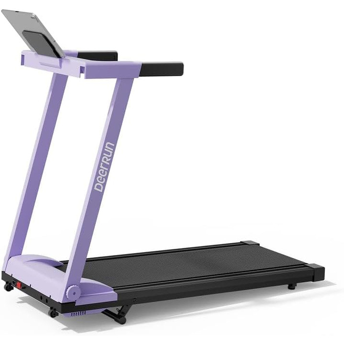 Біговий тренажер DeerRun з підтримкою High-Tech пристроїв, 158 кг, APP-керування, 2573W, складний, з курсами та мультиплеєр, фіолетовий