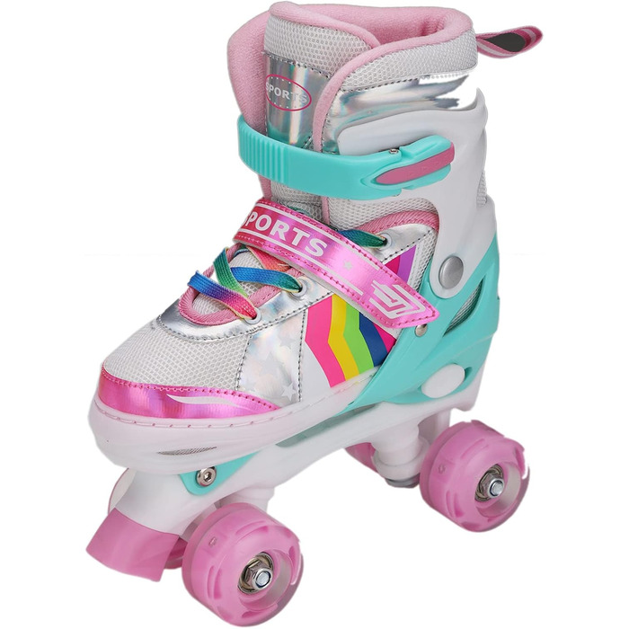 Дитячі ролики Sumeber з підсвічуванням, регульовані, рожеві (35-38)