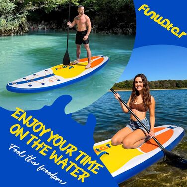 Надувне SUP-борд FunWater: комплект з аксесуарами (весло, насос, рюкзак, лінія, водонепроникний мішок)