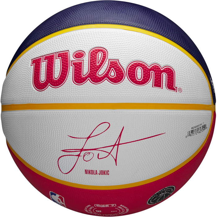 Баскетбольний м’яч Wilson №7, синьо-жовтий, універсальний