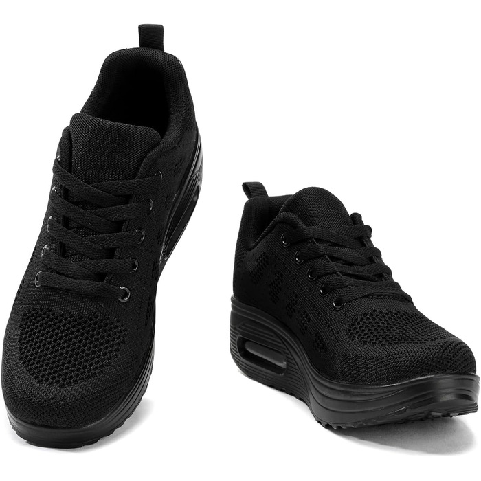 Жіночі бігові кросівки AHICO - легкі, дихаючі, для бігу та активного відпочинку, сітка, чорний колір, 38 EU