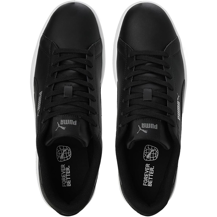 Кросівки Puma Smash 3.0 L унісекс, чорні з білою підошвою, розмір 44.5 EU