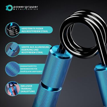 Тренажер для м'язів рук RPM Power PowerGripper Металевий, 150lbs, синій – для тренування хвату, кистей і передпліччя