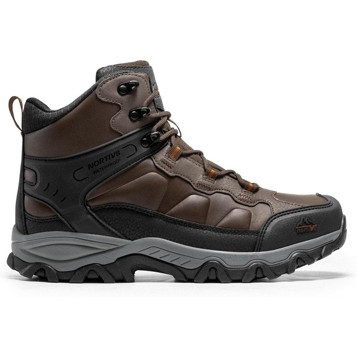 Чоловічі трекінгові черевики NORTIV 48 EU, водонепроникні, для хайкінгу та альпінізму, темно-коричневі