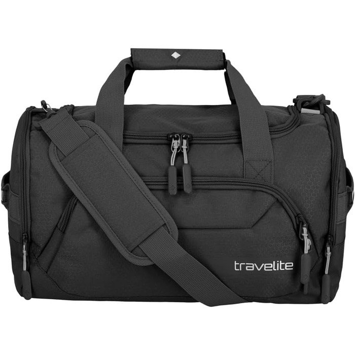 Дорожня сумка travelite Kick Off, ручна поклажа, 23 л, 40 см, чорна, для подорожей, спорту, басейну та лікарні