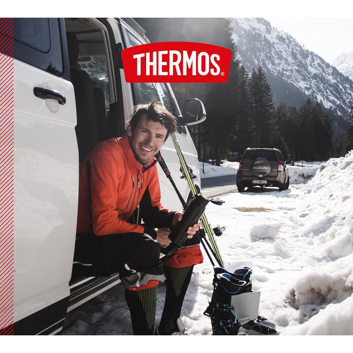 Термос Thermos UltraLight 0.5 л, матовий чорний (Charcoal Black Mat) — вакуумна термобутылка для напоїв