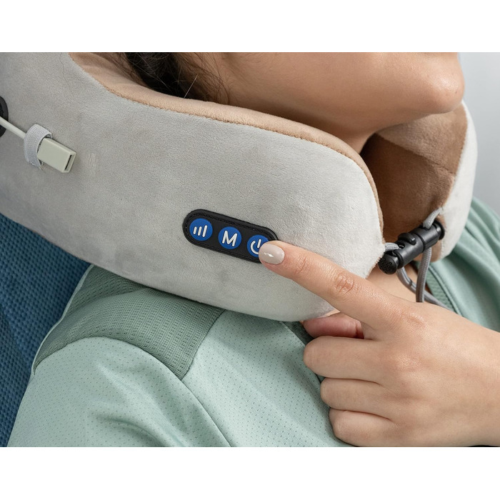 Масажна подушка для шиї GLOBAL RELAX TENZO MINI, 6 режимів, ергономічна, портативна, для розслаблення та зняття болю в м'язах