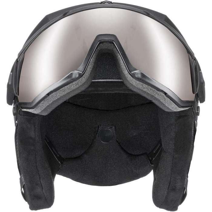 Лижний шолом uvex instinct visor pro v з візором, чорний, регульований розмір 53-56 см, для жінок і чоловіків