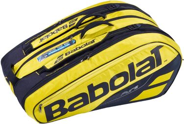Тенісна сумка Babolat RH X12 Pure Aero для дорослих, унісекс, жовто-чорна, багатофункціональна, універсальний розмір