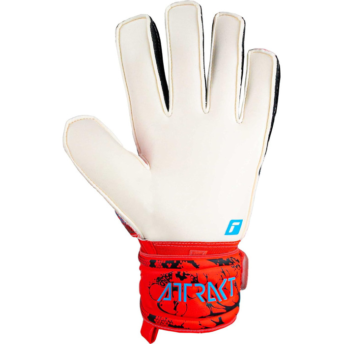 Воротарські рукавички Reusch Attrakt Solid для дорослих, унісекс, червоно-сині, хороший хват, зовнішній шов, розмір 8