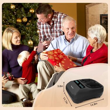 Масажер для ніг Shiatsu з підігрівом для планарної фасції та невропатії, портативний, до 43 розміру, ідеальний подарунок для батьків