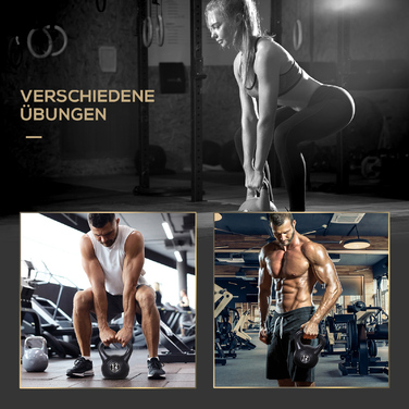 Гантель-гиря 12 кг, заповнена піском, для початківців, чорного кольору