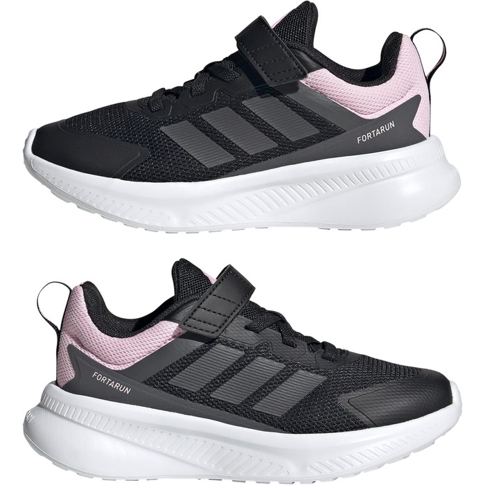 Дитячі кросівки adidas Fortarun 4.0 для дітей (34 EU, чорний, сірий, рожевий)